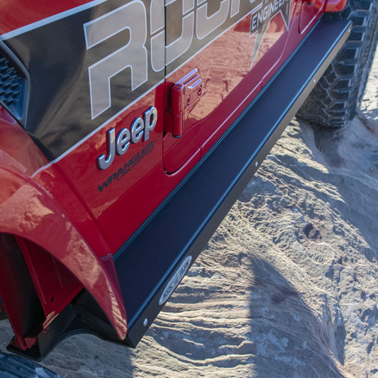 JL 4 Door Step Slider Skid Plate Rock Slide Engineering-1
