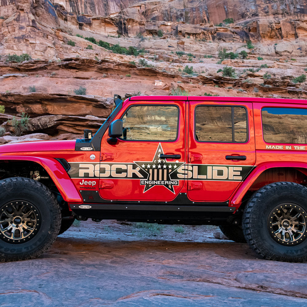 Rock Slide Engineering JL 4 Door Step Slider Rocker Guards Rock Slide Engineering