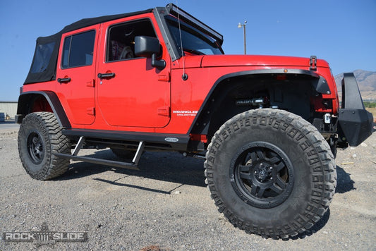Step Slider Skid Plate Kit for 2007-18 Jeep JK 4 Door Rock Slide Engineering-1