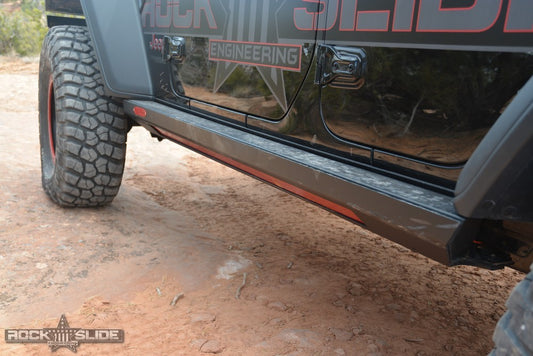 Step Slider Skid Plate Kit for 18-Pres Jeep JL 4 Door Rock Slide Engineering-1