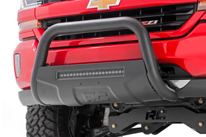 07-18 Silverado/Sierra 1500/ 07-19 SUV Bull Bar w/LED Light Bar Black Rough Country-3