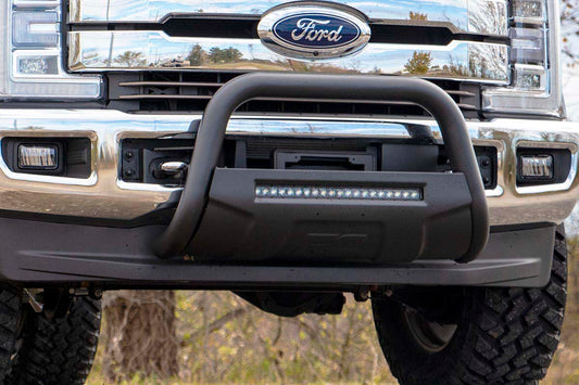 Rough Country Ford 17-20 F-250 Bull Bar w/LED Light Bar Black Rough Country