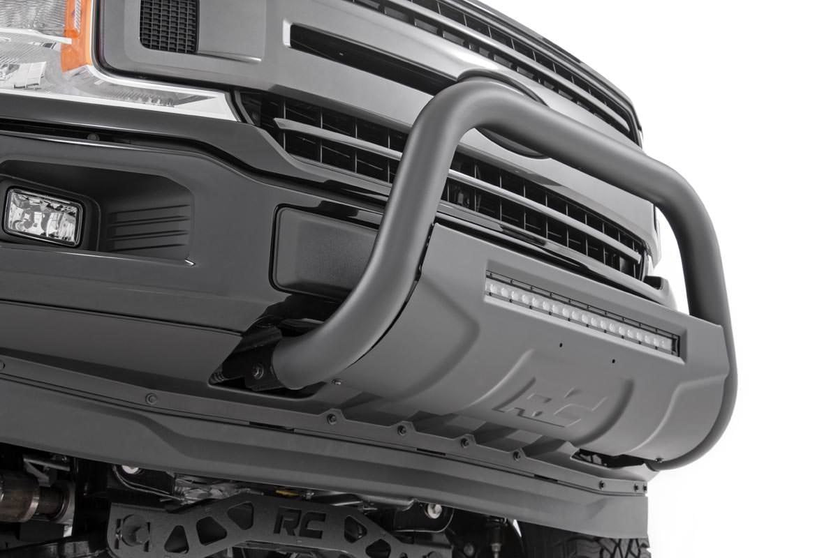 Ford 04-23 F-150 Bull Bar w/LED Light Bar Black Rough Country-2
