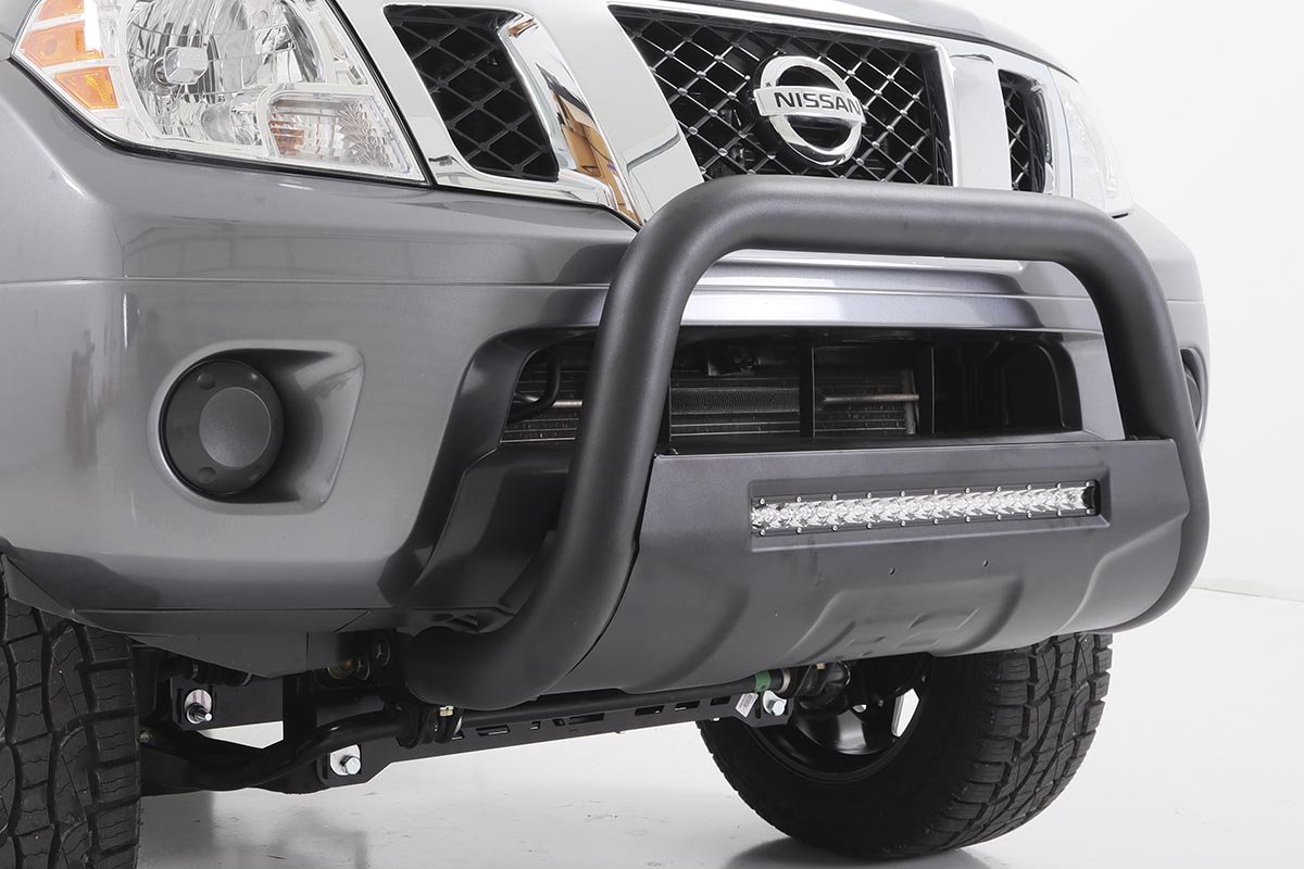 Rough Country Nissan 05-19 Frontier Bull Bar w/LED Light Bar Black Rough Country