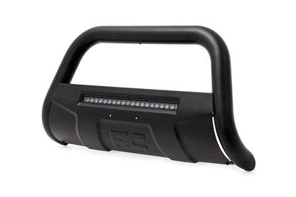 Nissan 05-19 Frontier Bull Bar w/LED Light Bar Black Rough Country-1