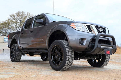 Nissan 05-19 Frontier Bull Bar w/LED Light Bar Black Rough Country-3