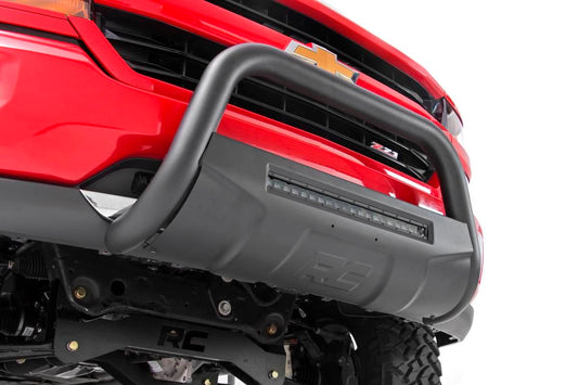 Toyota 05-15 Tacoma Bull Bar w/LED Light Bar Black Rough Country-1