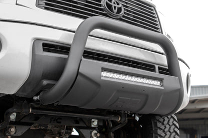 Toyota 07-20 Tundra Bull Bar w/LED Light Bar Black Rough Country-2