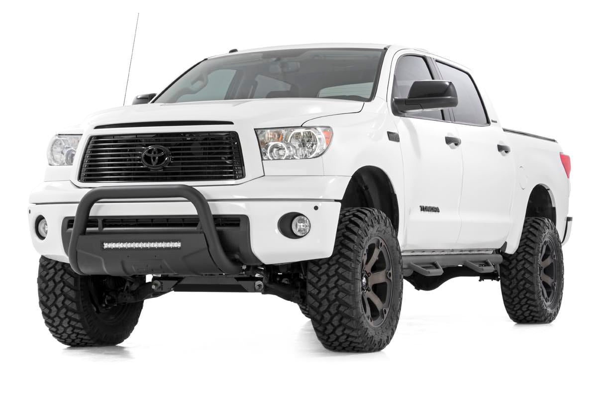 Toyota 07-20 Tundra Bull Bar w/LED Light Bar Black Rough Country-3