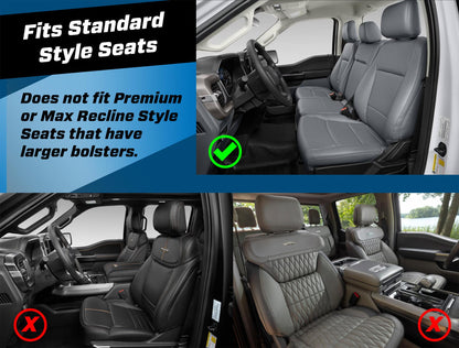 Front Seat Covers for 2021-Present Ford F150 2023-Present Super Duty with Standard PRP Seats-5
