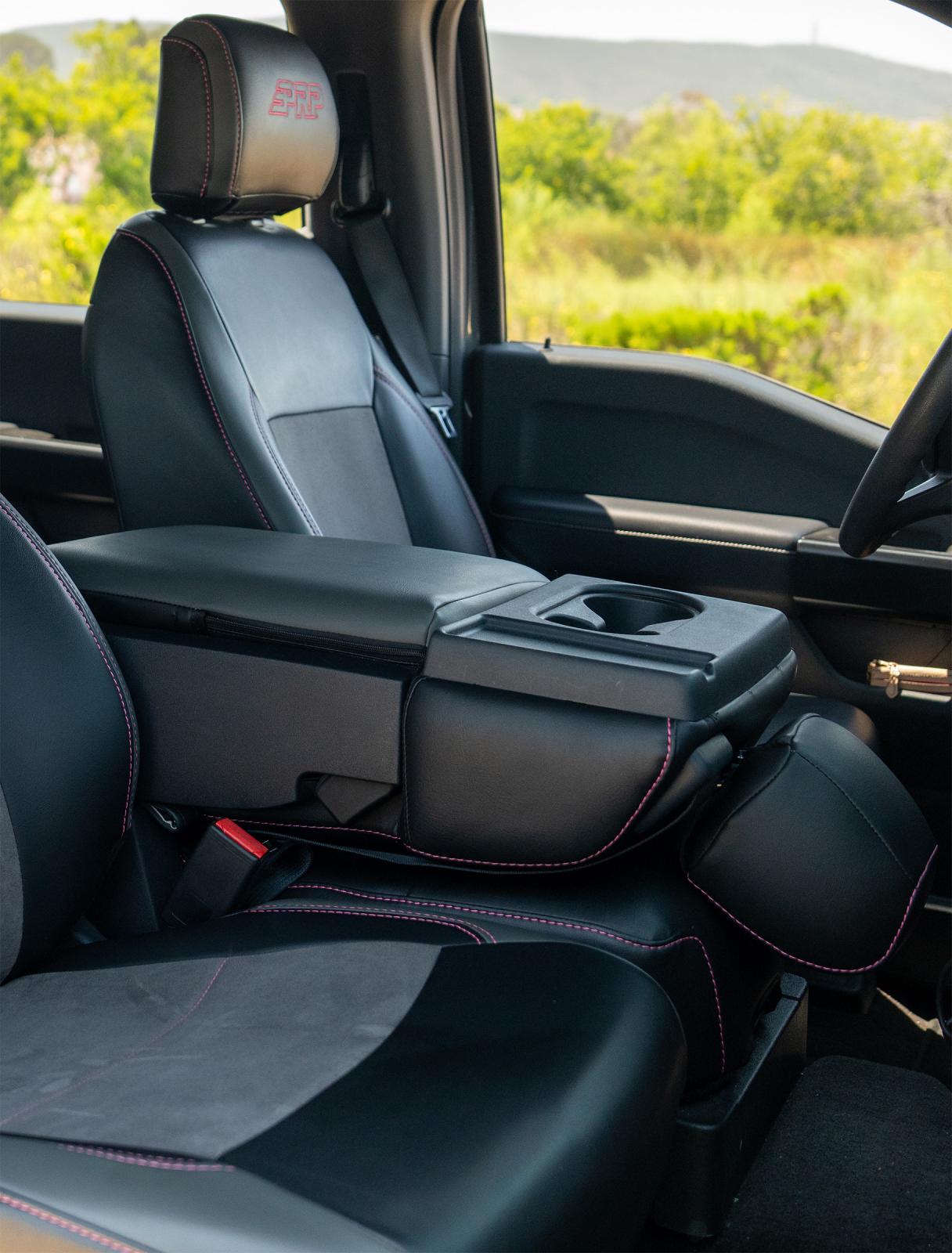 Center Jump Seat Cover w/ Standard Console for 2015-Present Ford F150 2017-Present Super Duty PRP Seats-4