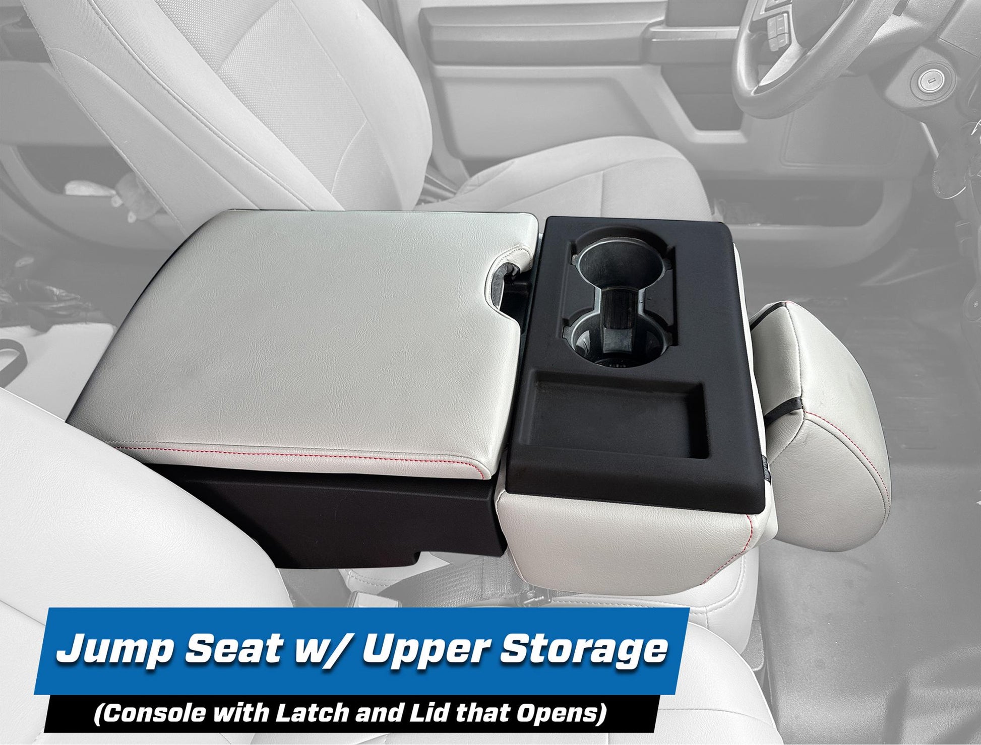 Center Jump Seat Cover w/ Standard Console for 2015-Present Ford F150 2017-Present Super Duty PRP Seats-6