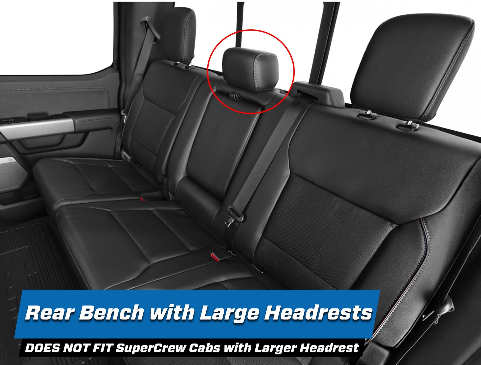 Rear Bench Seat Covers for 2021-Present Ford F150, 2023-Present Super Duty PRP Seats-6