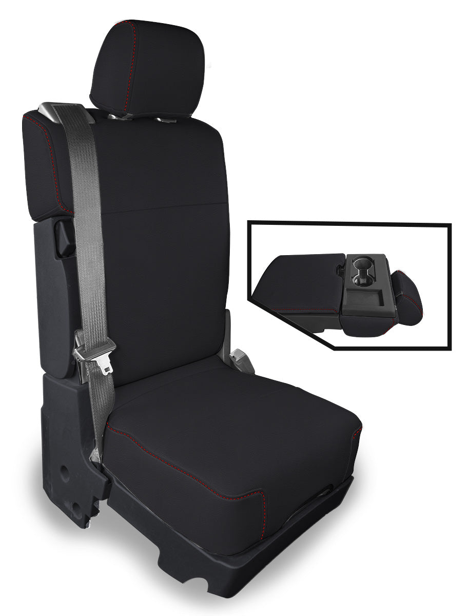 Center Jump Seat Cover w/ Upper Storage Console for 2015-Present Ford F150 2017-Present Super Duty PRP Seats-3