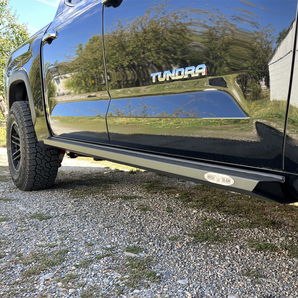 Tundra Sliders For 22-24 Toyota Tundra Black Powdercoat Steel Rock Slide Engineering-22