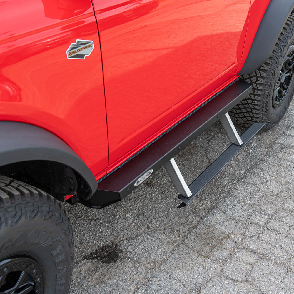 Rock Slide Engineering Bronco Side Step Sliders For 21-Pres Bronco 2 Door Models Set Rock Slide Engineering