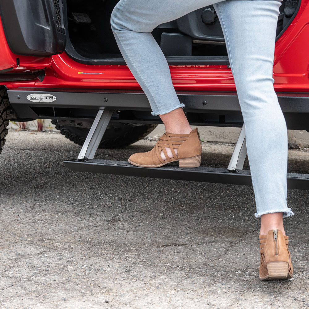 Rock Slide Engineering Bronco Side Step Sliders For 21-Pres Bronco 2 Door Models Set Rock Slide Engineering