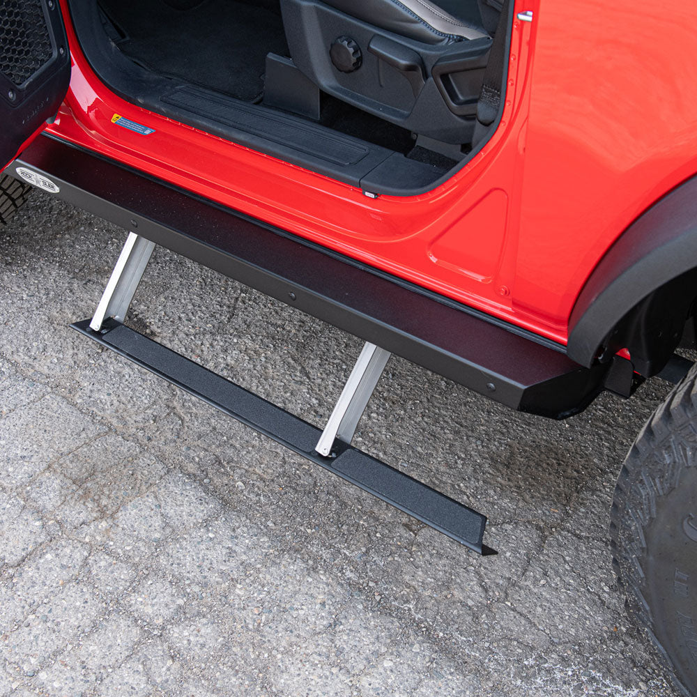 Rock Slide Engineering Bronco Side Step Sliders For 21-Pres Bronco 2 Door Models Set Rock Slide Engineering