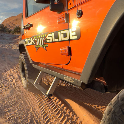 Jeep JK Side Step Sliders For 07-18 Wrangler JK 2 Door Models Set Rock Slide Engineering-5