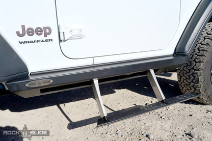 Jeep JL Side Step Sliders For 18-Pres Wrangler JL 2 Door Models Set Rock Slide Engineering-5