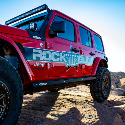 Jeep JL Side Step Sliders For 18-Pres Wrangler JL 4 Door Models Set Rock Slide Engineering-8