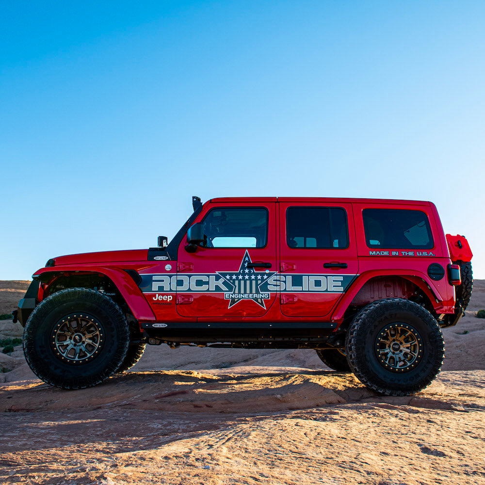 Jeep JL Side Step Sliders For 24-25 Wrangler JL 4 Door Models Set Rock Slide Engineering-1