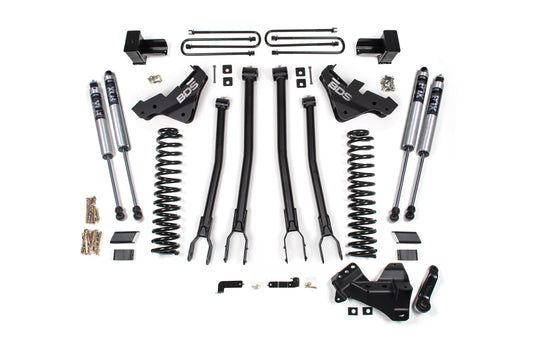 20-22 Ford F-450 4WD 4 Inch 4-Link Lift Kit, 3.5 Inch Rear, Block - NX2 Nitro Series Shocks Front and Rear BDS Suspension
