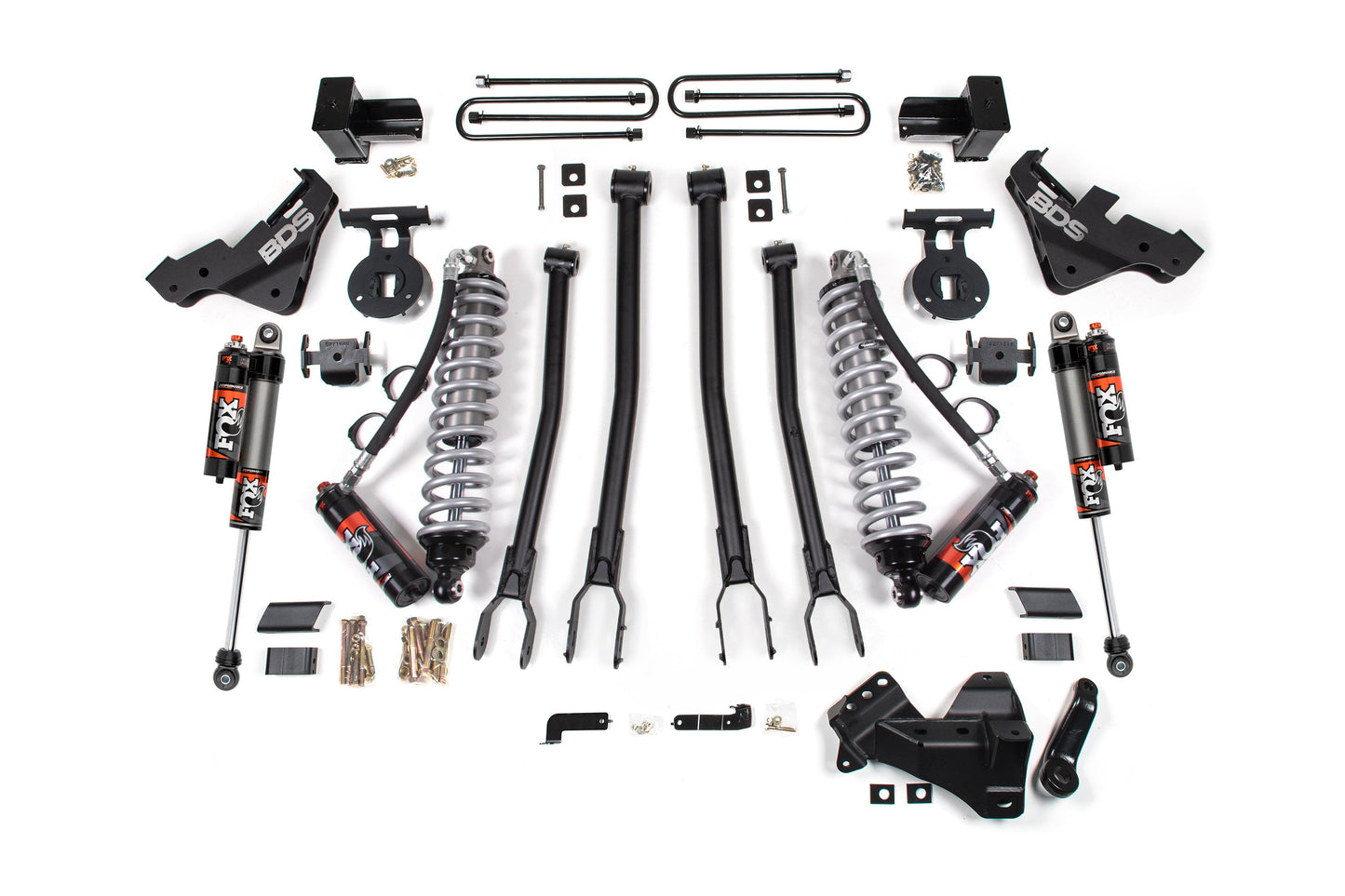 20-22 Ford F-450 4WD 4 Inch Coilover 4-Link Lift Kit, 3.5 Inch Rear, Block - Fox 2.5 Performance Elite Series C/O Front, Fox 2.5 Performance Elite Series Front, Fox 2.5 Performance Elite Series Rear BDS Suspension