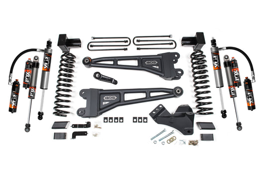 20-22 Ford F-450 4WD 4 Inch Radius Arm Lift Kit, 3.5 Inch Rear, Block - Fox 2.0 IFP Performance Series Shocks Front and Rear BDS Suspension