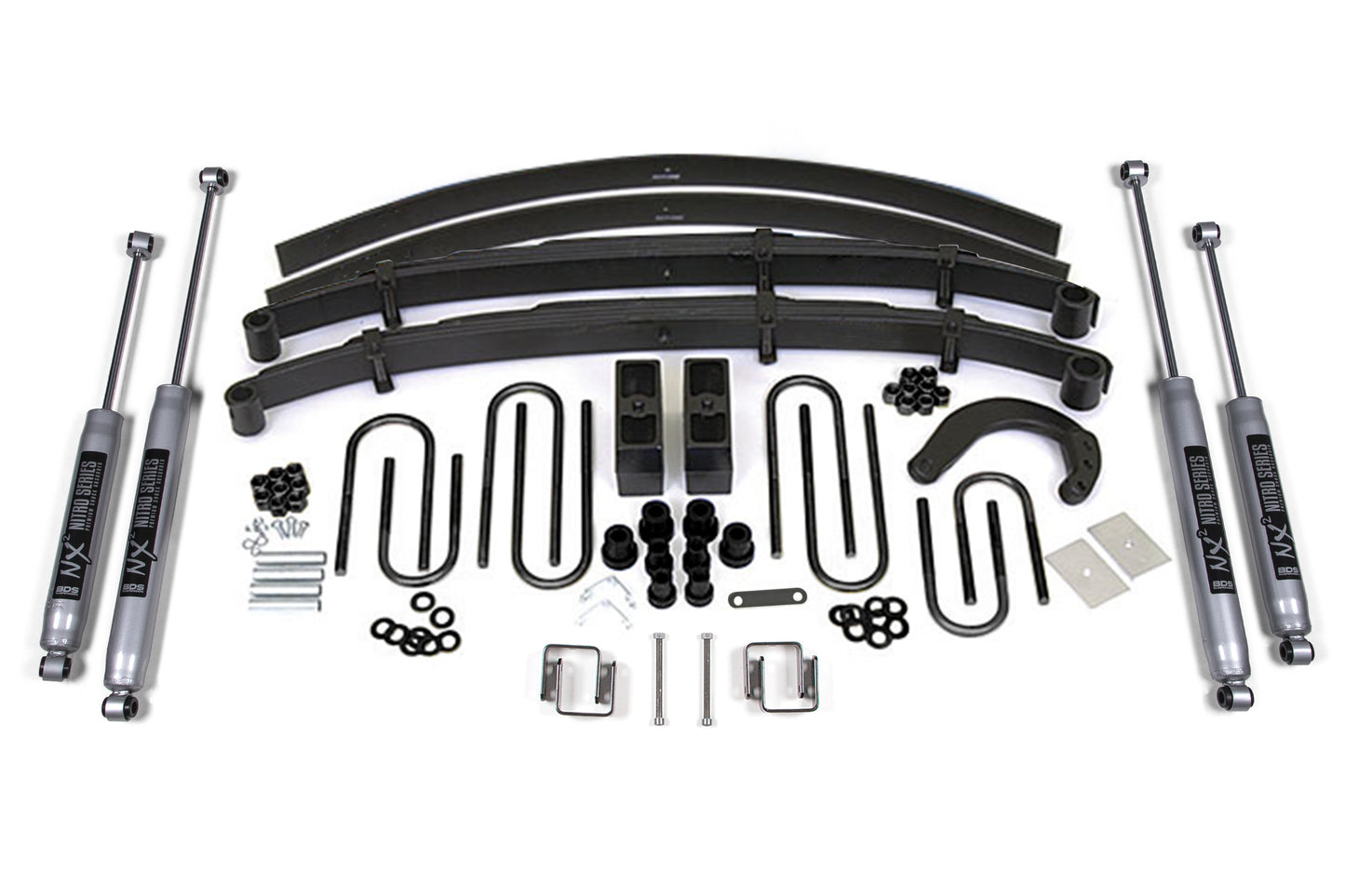 6 Inch Lift Kit Chevy/GMC 1/2 Ton Truck/SUV 77-87 4WD 4 Inch Block Kit w/ Add a Leaf BDS Suspension-1