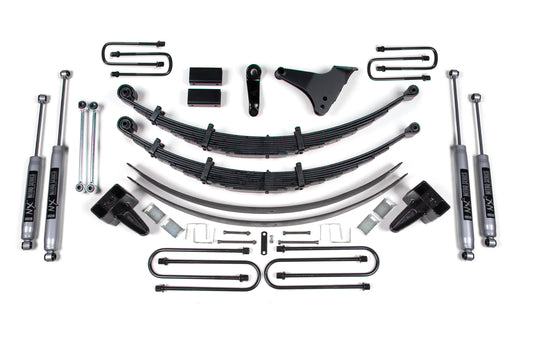 6 Inch Lift Kit Ford F250/F350 Super Duty 99-04 4WD Square U Bolt Block Kit With Factory Overload BDS Suspension-1