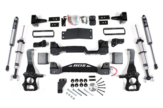 6 Inch Lift Kit FOX 2.0 Internal Floating Piston Strut Ford F150 15-20 4WD 4 Inch Block Kit W/ fox 2.0 Performance Shocks BDS Suspension