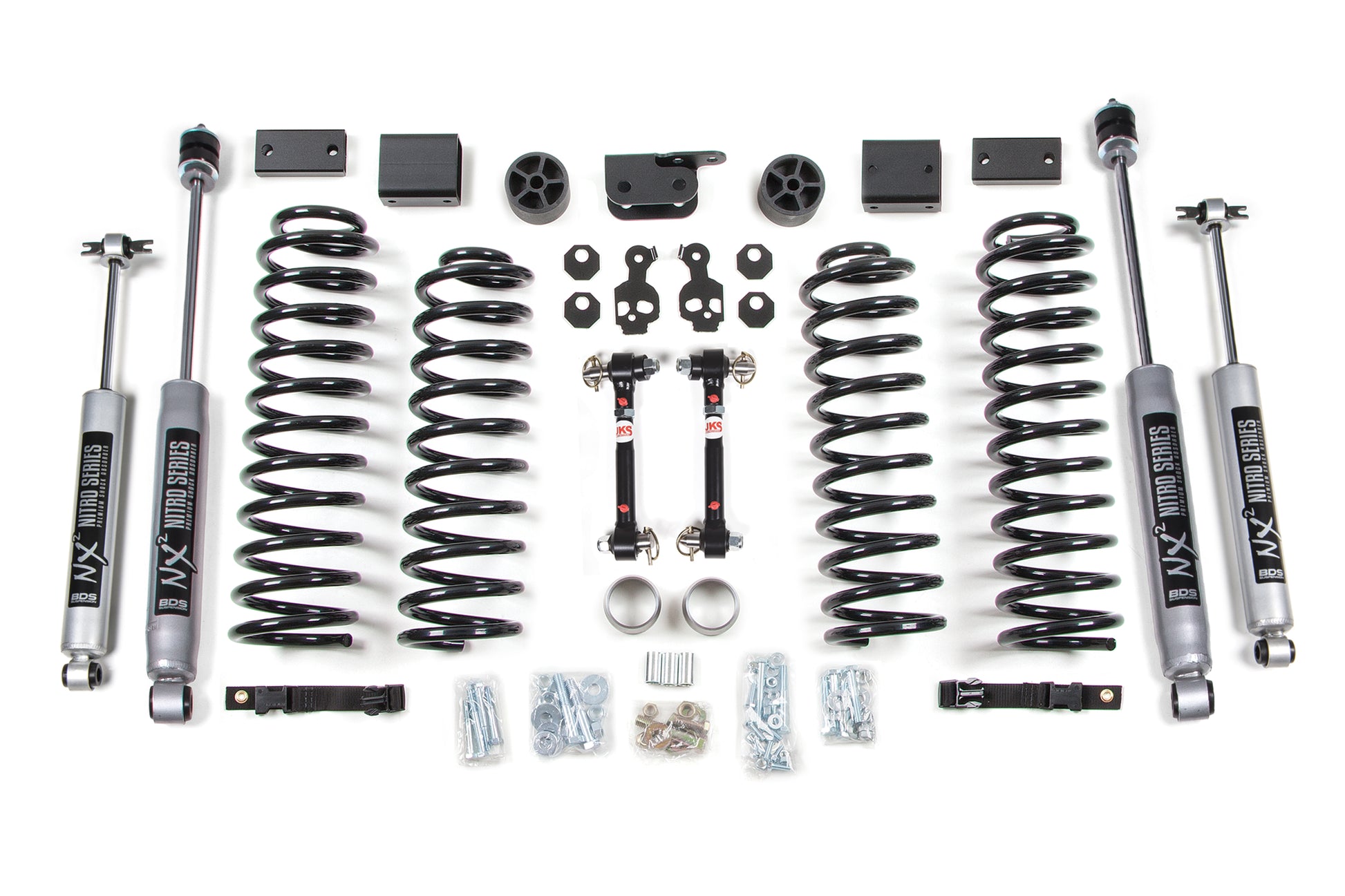 3 Inch Lift Kit Jeep Wrangler JK 12-18 4-Door Sway Bar Disconnect BDS Suspension-2
