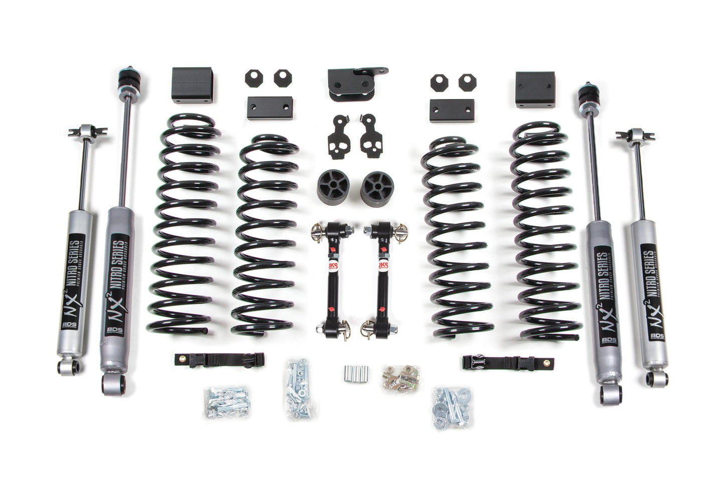 3 Inch Lift Kit Jeep Wrangler JK 07-11 4-Door Sway Bar Disconnect BDS Suspension-2