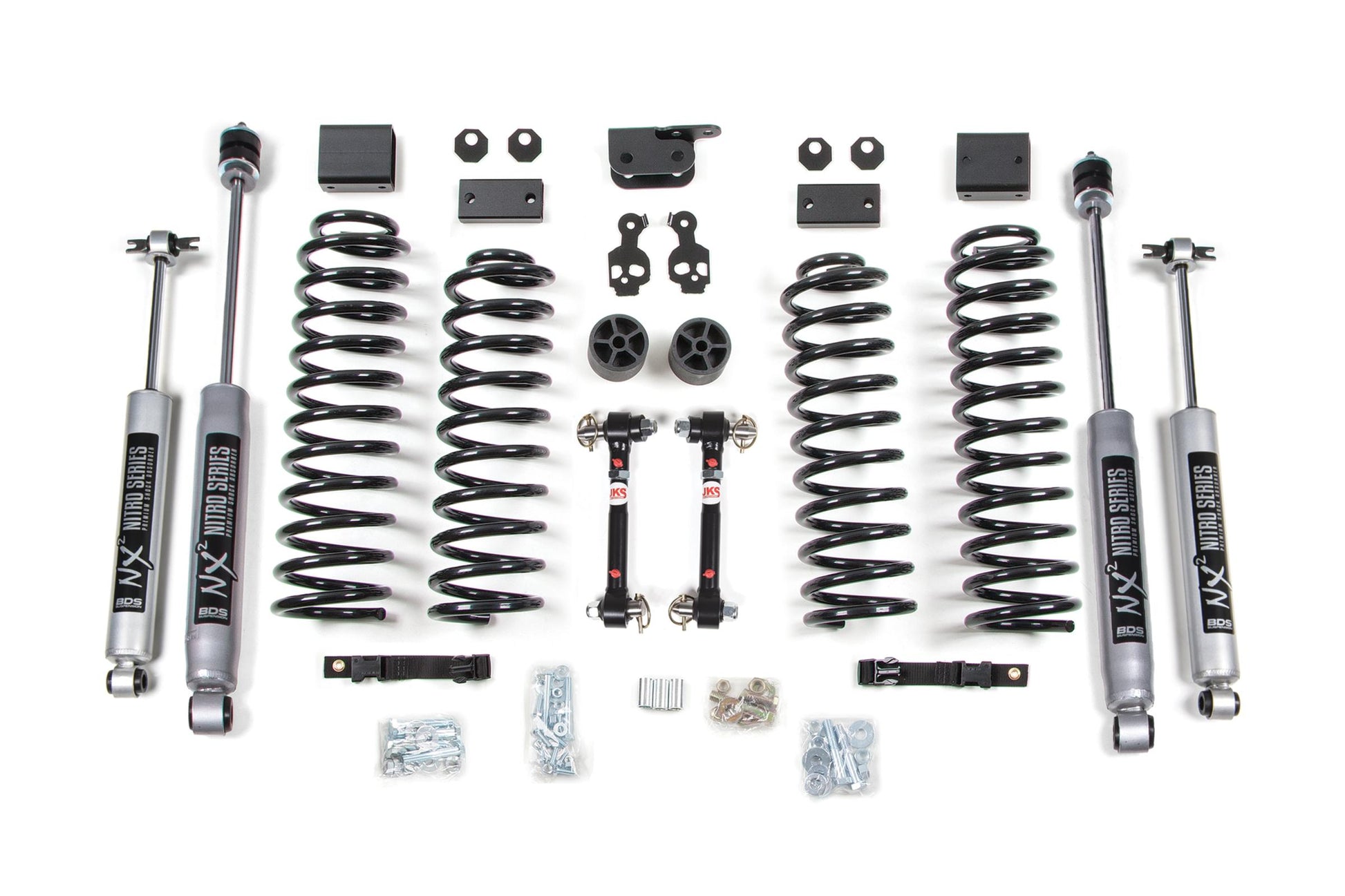 3 Inch Lift Kit Jeep Wrangler JK 07-11 4-Door Sway Bar Disconnect BDS Suspension