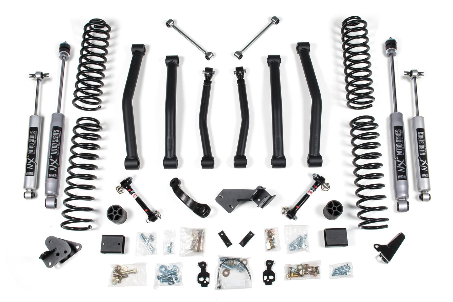 4.5 Inch Lift Kit Jeep Wrangler JK 07-11 4-Door Sway Bar Disconnects BDS Suspension-2