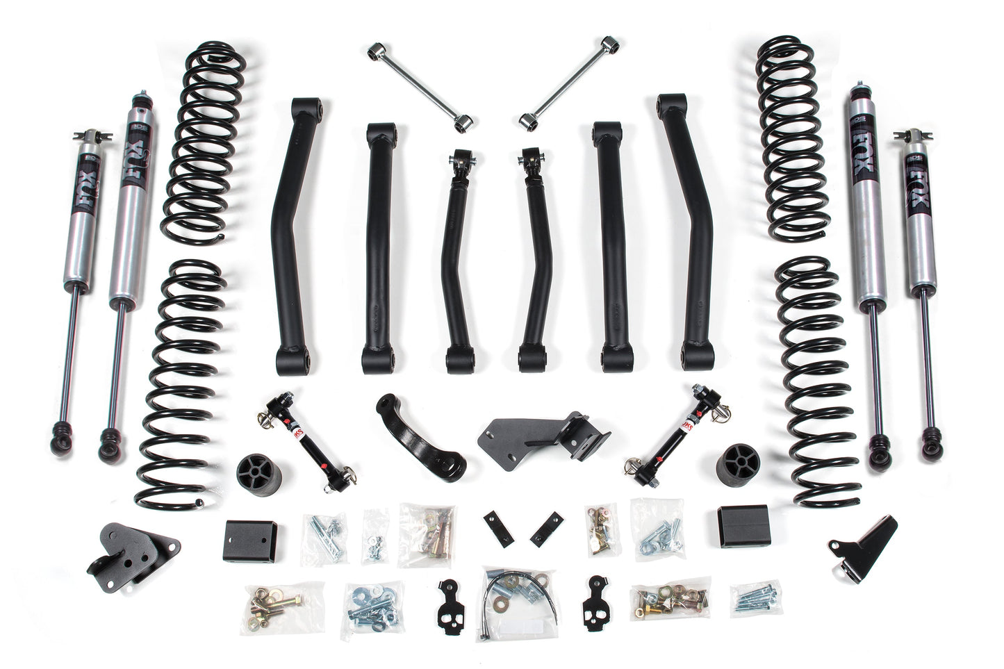 4.5 Inch Lift Kit Jeep Wrangler JK 07-11 4-Door Fixed Sway Bar Link BDS Suspension-1