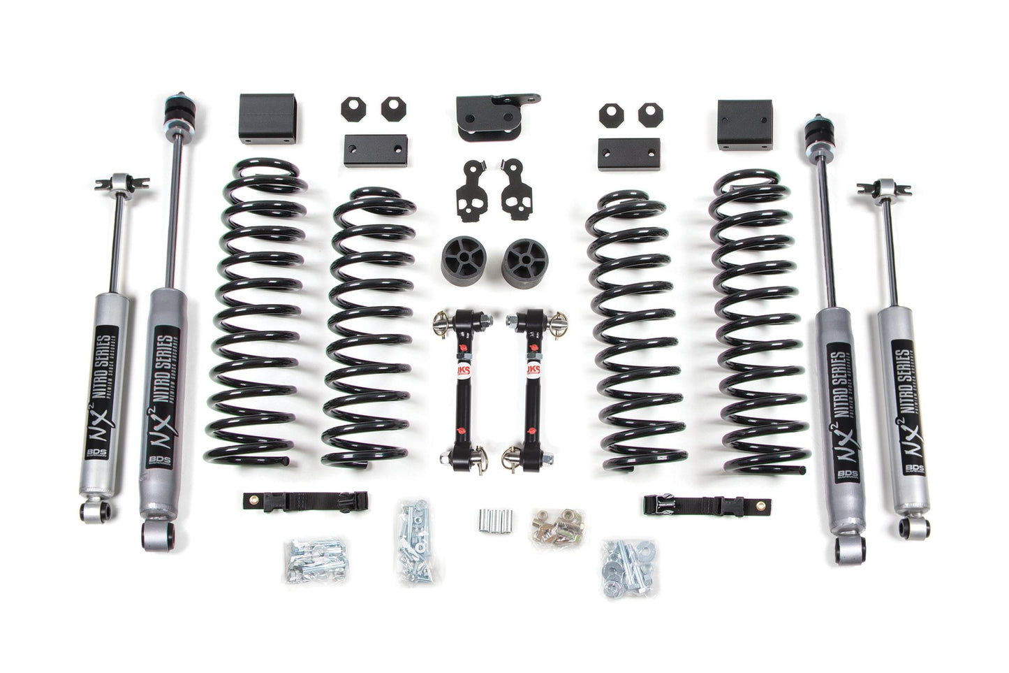 3 Inch Lift Kit Jeep Wrangler JK 07-11 2-Door Sway Bar Disconnects BDS Suspension