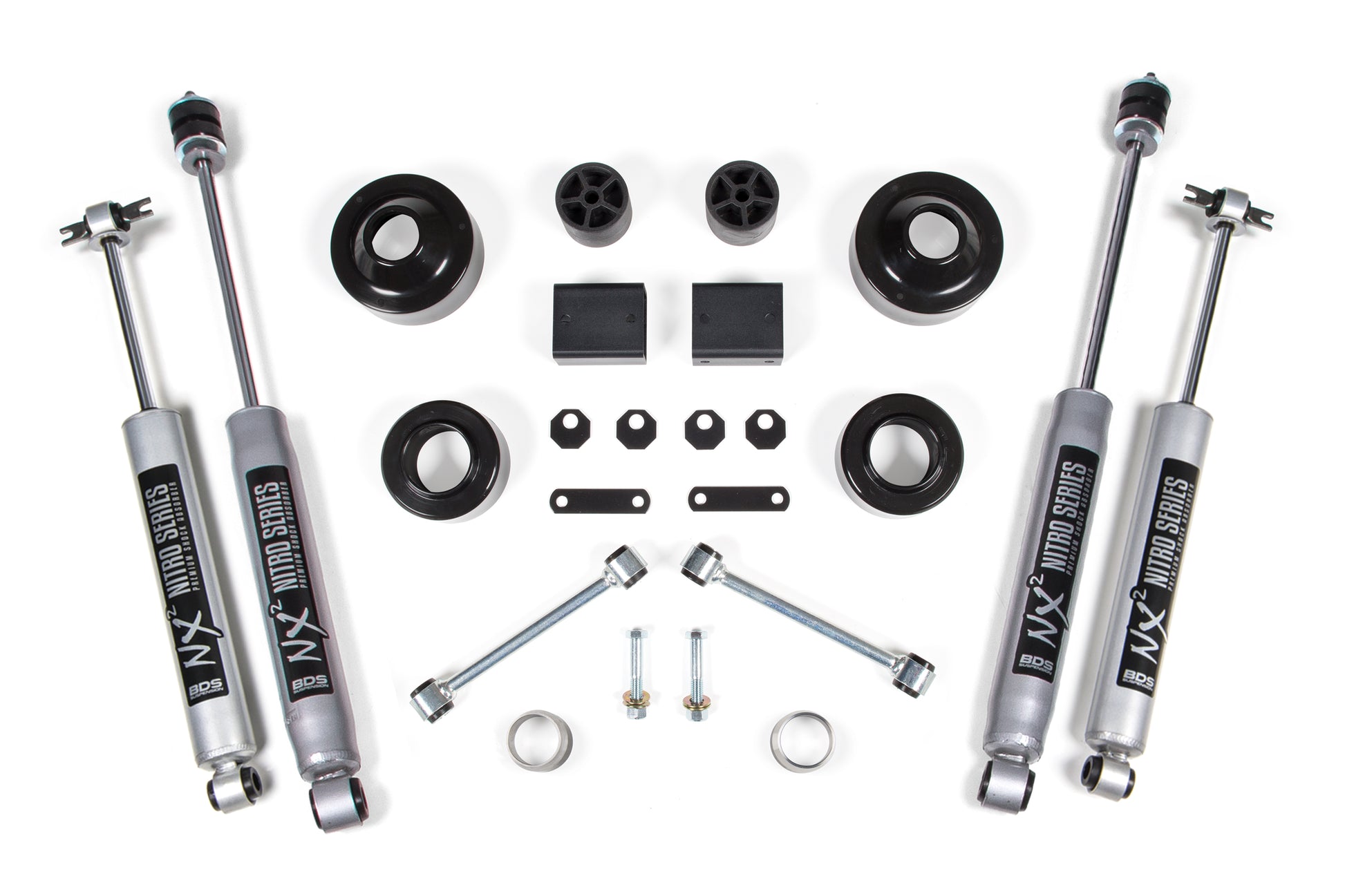 2 Inch Lift Kit Coil Spacer Jeep Wrangler JK 12-18 2-Door BDS Suspension
