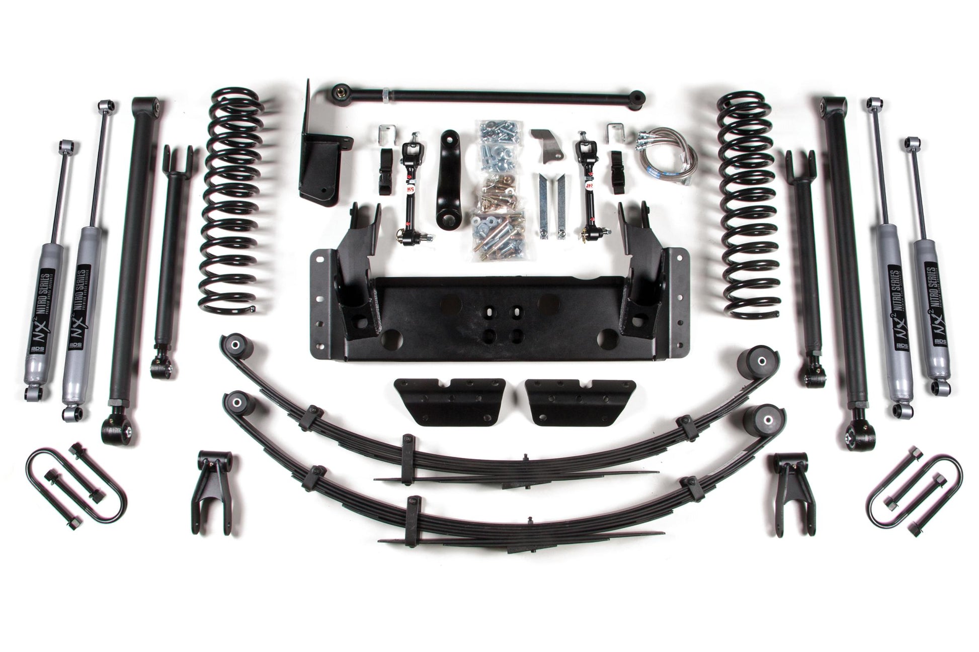 8.5 Inch Lift Kit Long Arm Jeep Cherokee XJ 84-01 Dana 35 Axle With NX2 Shocks BDS Suspension
