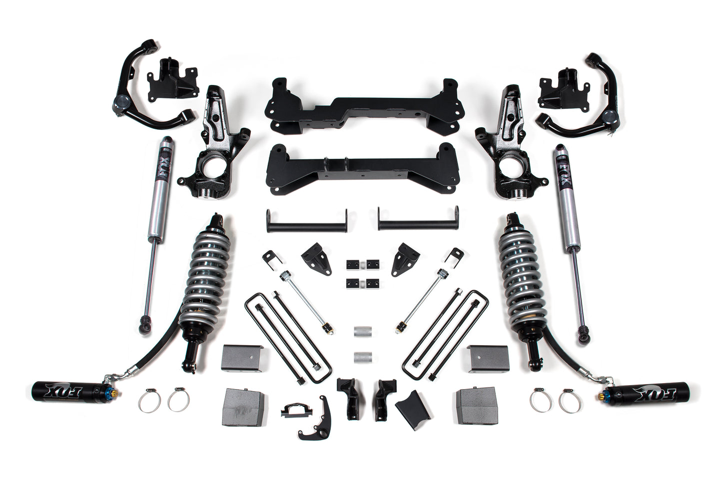 7 Inch Lift Kit FOX 2.5 Coil-Over Conversion Silverado/Sierra 2500HD 01-10 2WD Carrier Above Crossmember BDS Suspension-1