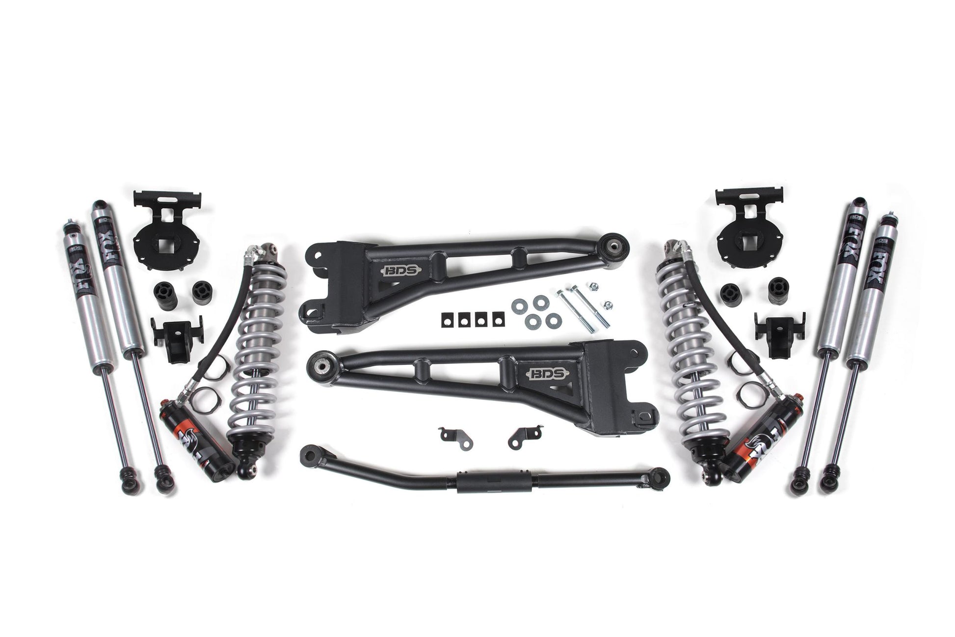 2.5 Inch Lift Kit w/ Radius Arm Coil-Over Conversion Ford F250/F350 Super Duty 11-16 4WD Diesel 4 Inch Block Kit FOX 2.5 Performance Elite BDS Suspension