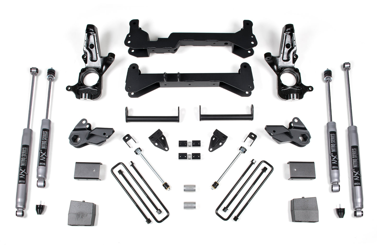 7 Inch Lift Kit Silverado/Sierra 2500HD 01-10 2WD Carrier Below Crossmember BDS Suspension-1
