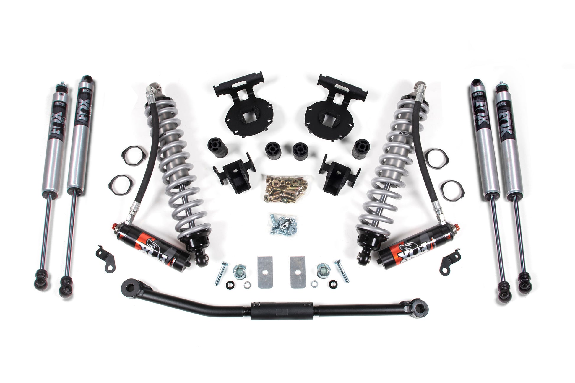 2.5 Inch Lift Kit FOX 2.5 Performance Elite Coil-Over Conversion Ford F250/F350 Super Duty 11-16 4WD Diesel 4 Inch Block Kit Fox 2.5 Performance Elite Shocks BDS Suspension