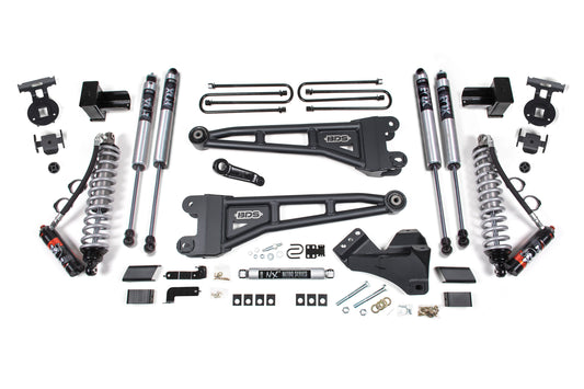 4 Inch Lift Kit w/ Radius Arm FOX 2.5 Performance Elite Coil-Over Conversion Ford F250/F350 Super Duty 17-19 4WD Diesel 5 Inch Block 3 Leaf Main Fox 2.0 Performance BDS Suspension