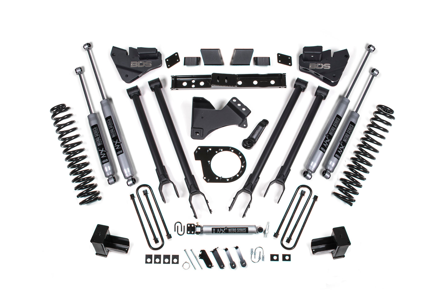 6 Inch Lift Kit 4-Link Conversion Ford F250/F350 Super Duty 17-19 4WD Diesel Leaf Springs BDS Suspension-1