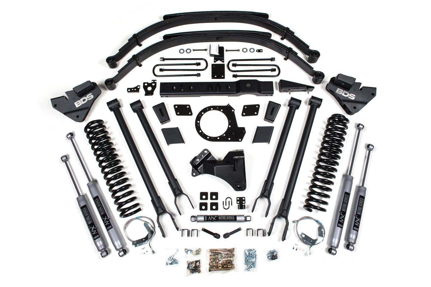 8 Inch Lift Kit 4-Link Conversion Ford F250/F350 Super Duty 17-19 4WD Diesel BDS Suspension