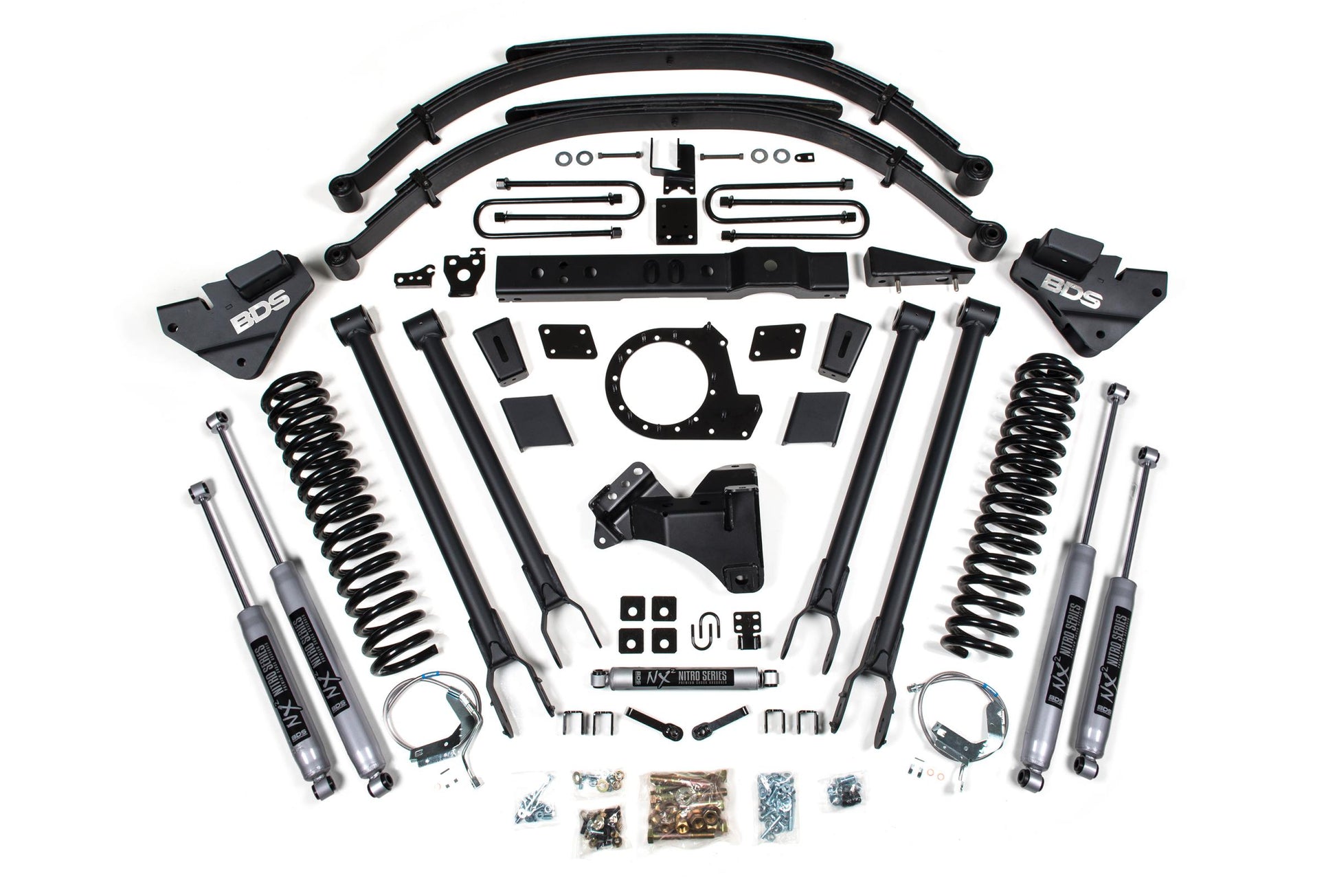 8 Inch Lift Kit 4-Link Conversion Ford F250/F350 Super Duty 17-19 4WD Diesel BDS Suspension