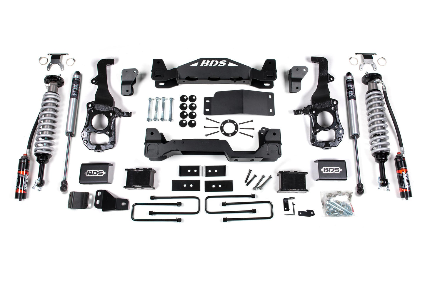 6 Inch Lift Kit FOX 2.5 Performance Elite Coil-Over Ford F150 21-25 4WD 5 Inch Block Fox 2.0 Performance Elite Shocks BDS Suspension