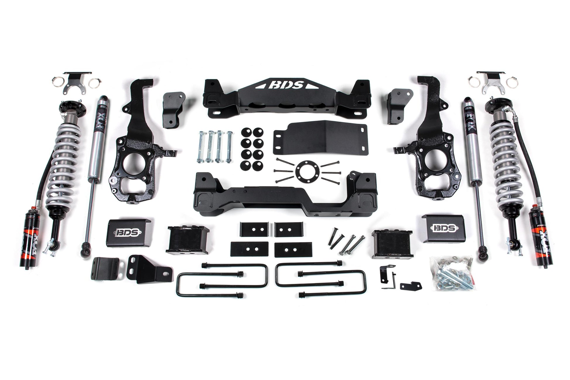 6 Inch Lift Kit FOX 2.5 Performance Elite Coil-Over Ford F150 21-25 4WD 5 Inch Block Fox 2.0 Performance Elite Shocks BDS Suspension